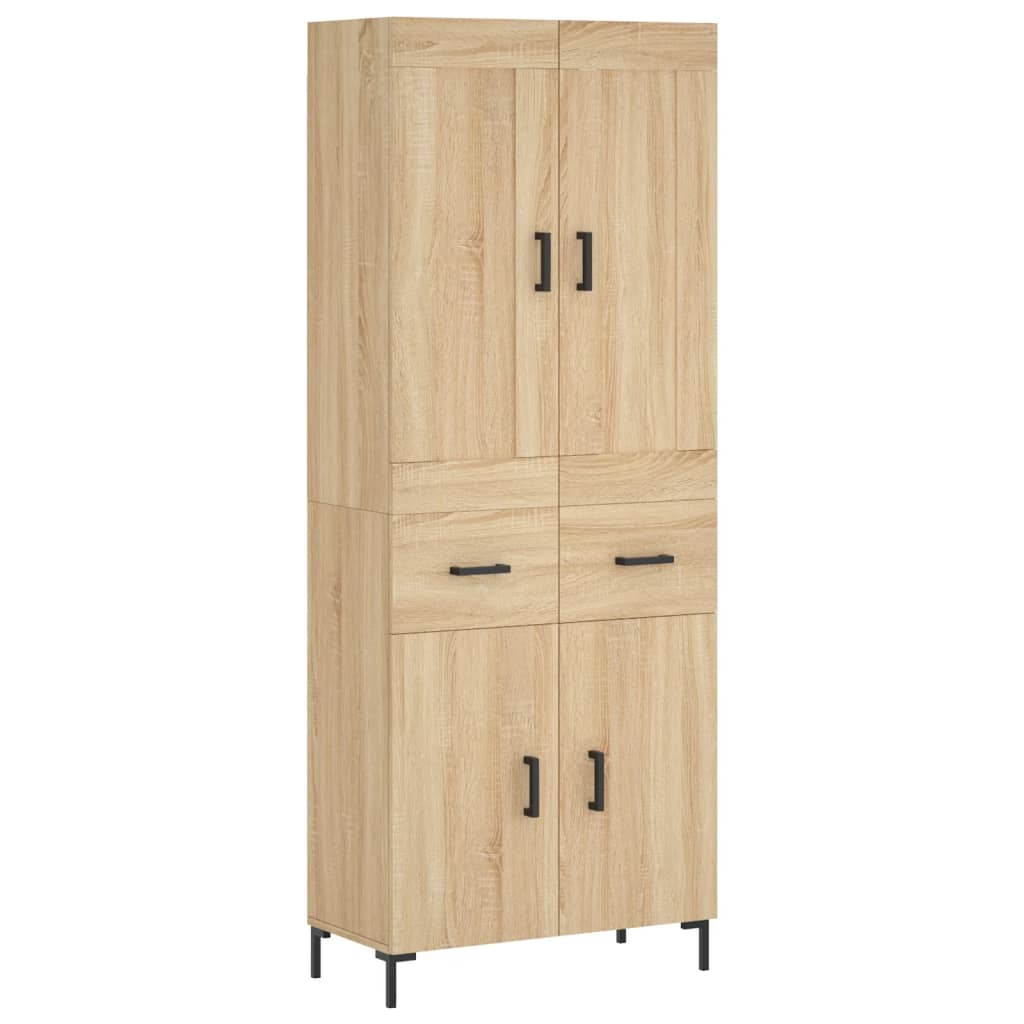 Highboard Sonoma Oak 69.5x34x180 cm Engineered Wood