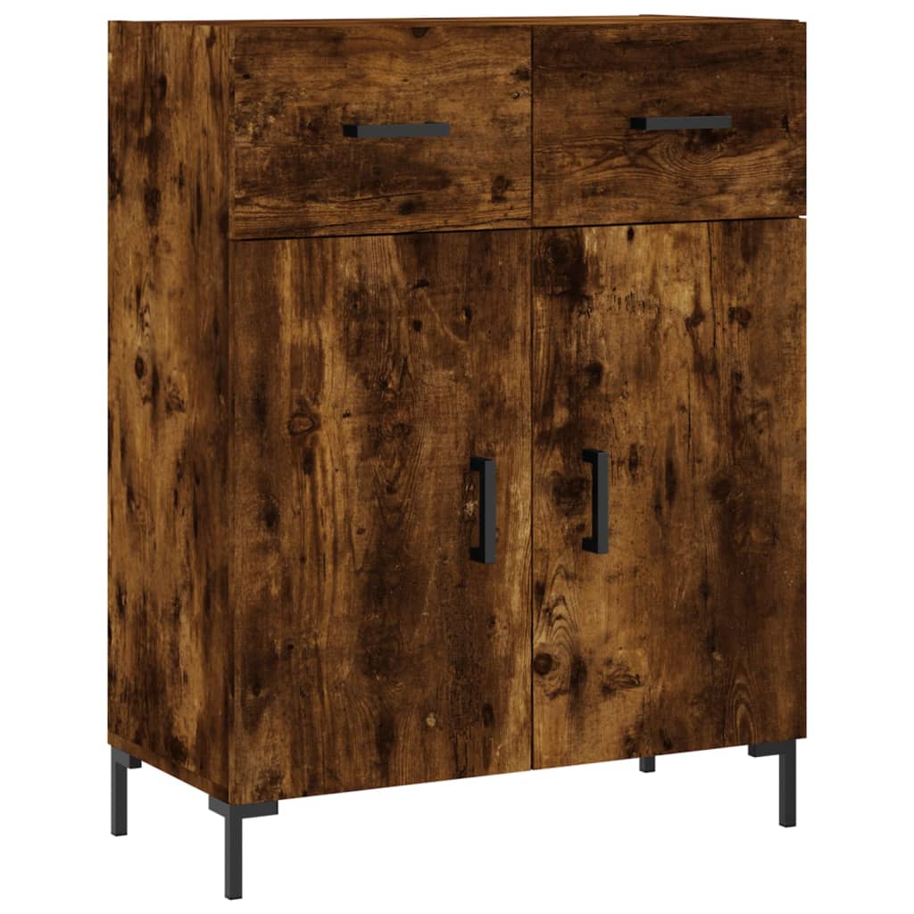 Highboard Smoked Oak 69,5x34x180 cm Engineered Wood