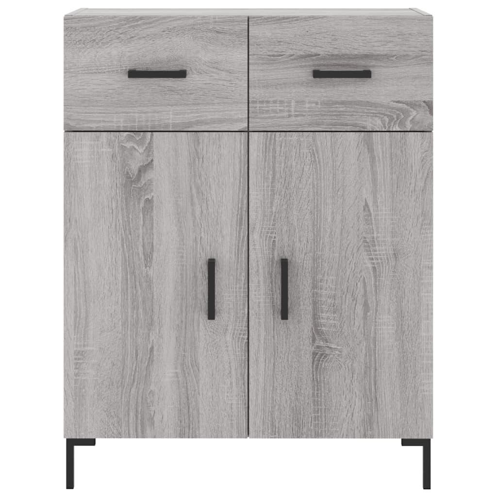 Highboard Grey Sonoma 69,5x34x180 cm Engineered Wood