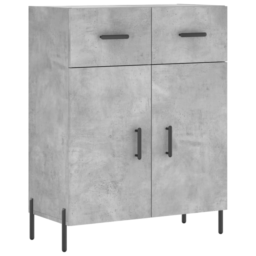 vidaXL Highboard Concrete Grey 69.5x34x180 cm Engineered Wood