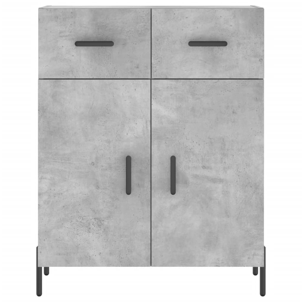 vidaXL Highboard Concrete Grey 69.5x34x180 cm Engineered Wood