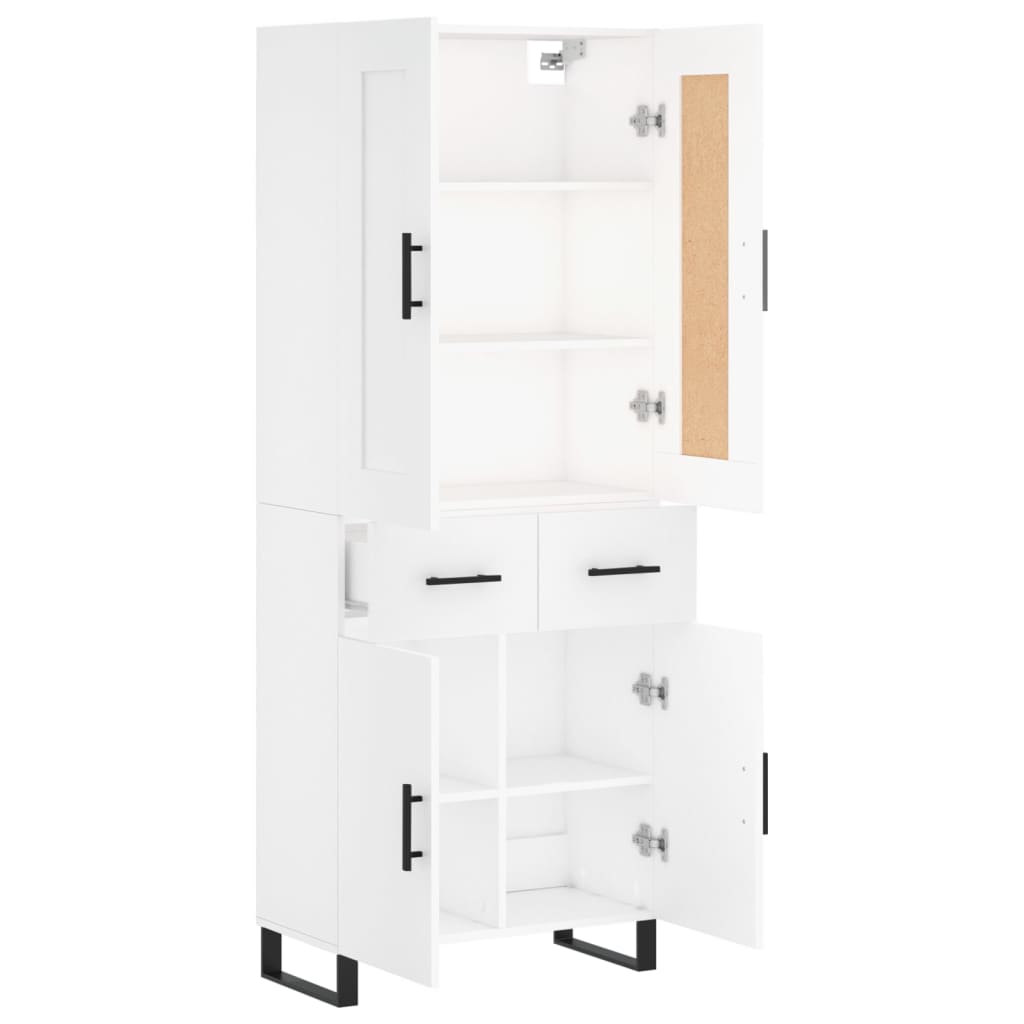 vidaXL Highboard White 69.5x34x180 cm Engineered Wood