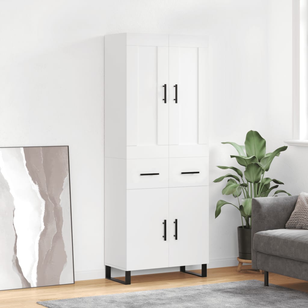 vidaXL Highboard White 69.5x34x180 cm Engineered Wood