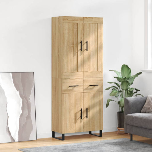 Highboard Sonoma Oak 69.5x34x180 cm Engineered Wood