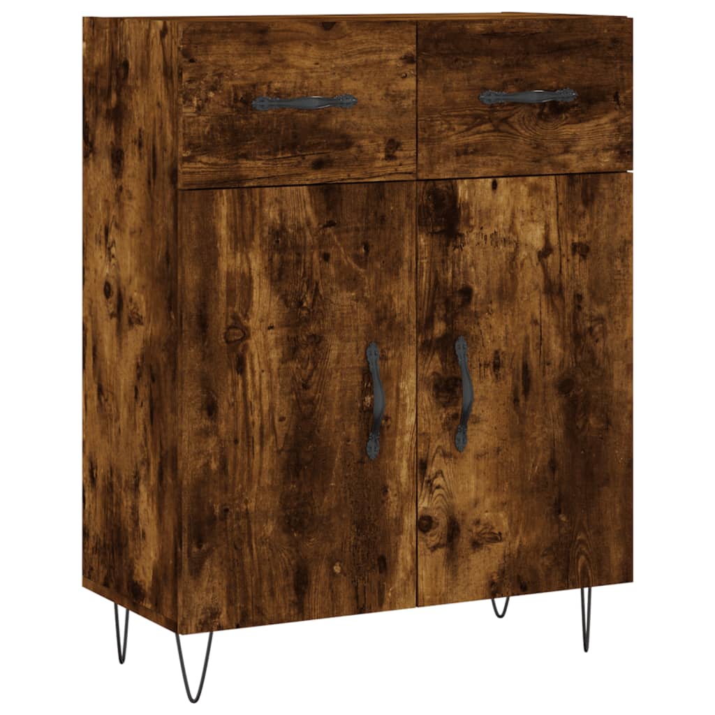 Highboard Smoked Oak 69.5x34x180 cm Engineered Wood