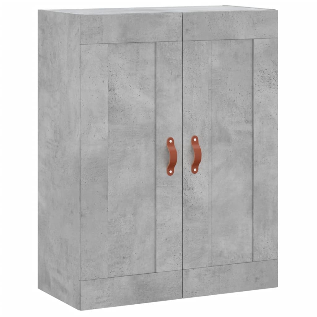 Highboard Concrete Grey 69.5x34x180 cm Engineered Wood