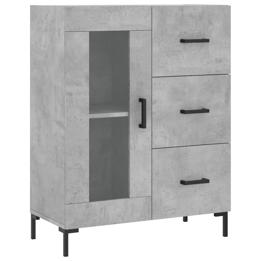 Highboard Concrete Grey 69,5x34x180 cm Engineered Wood