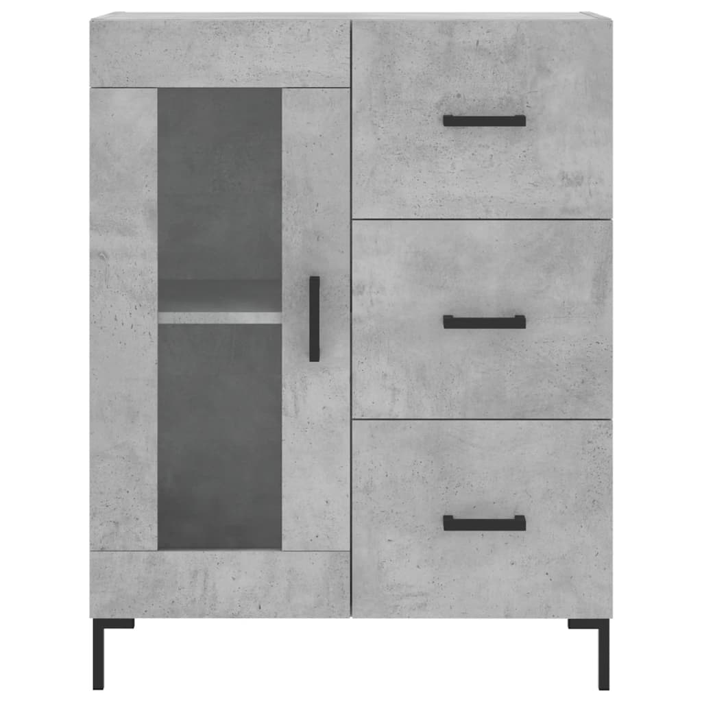 Highboard Concrete Grey 69,5x34x180 cm Engineered Wood