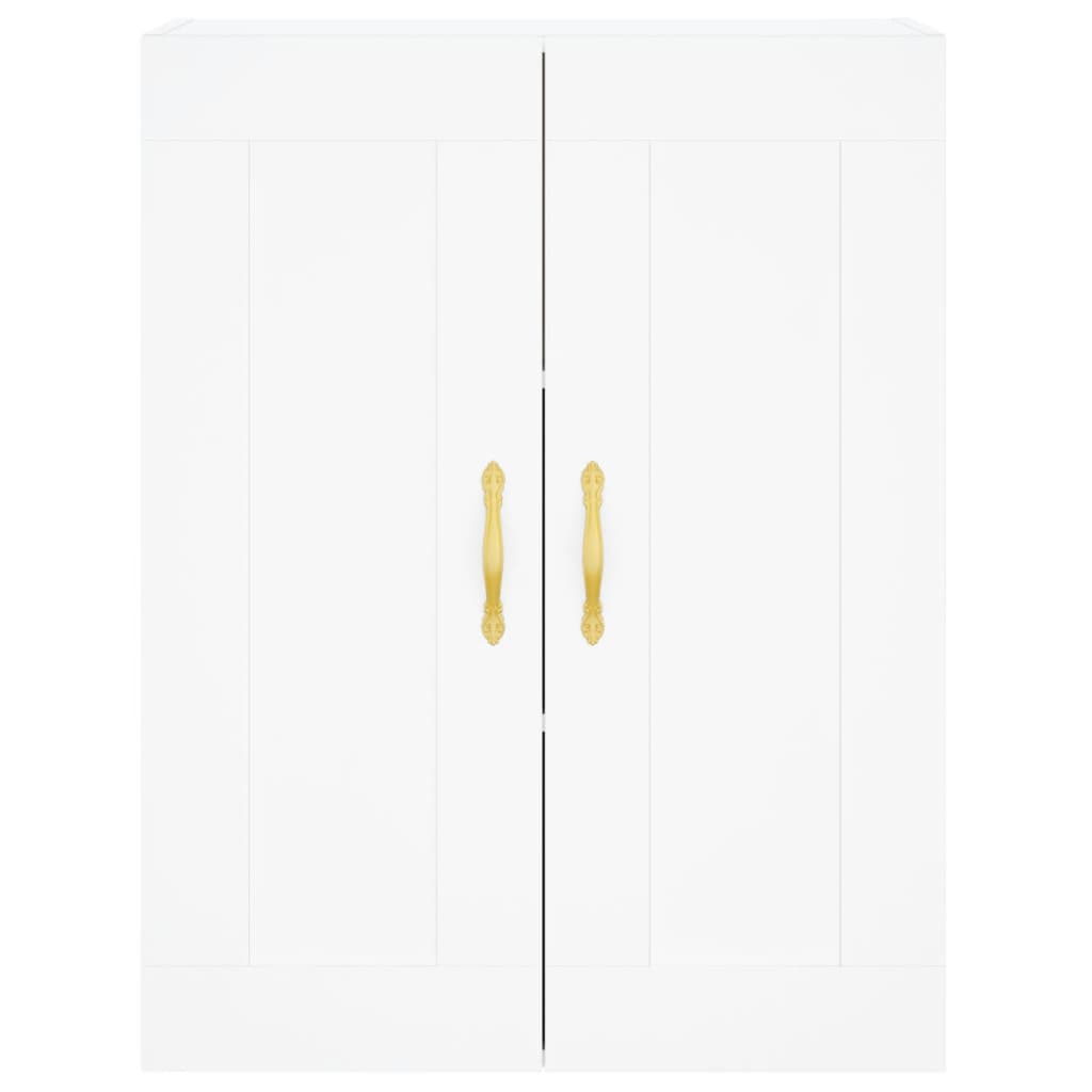 Highboard White 69,5x34x180 cm Engineered Wood