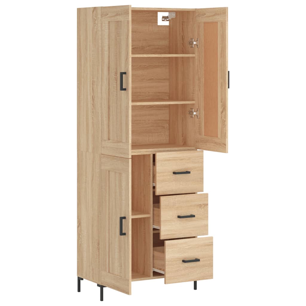 Highboard Sonoma Oak 69,5x34x180 cm Engineered Wood