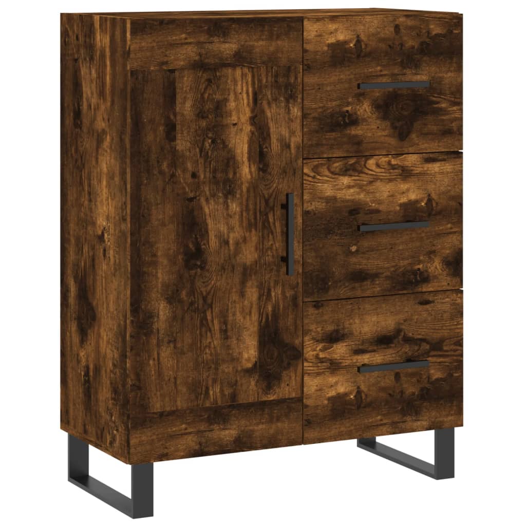 Highboard Smoked Oak 69,5x34x180 cm Engineered Wood