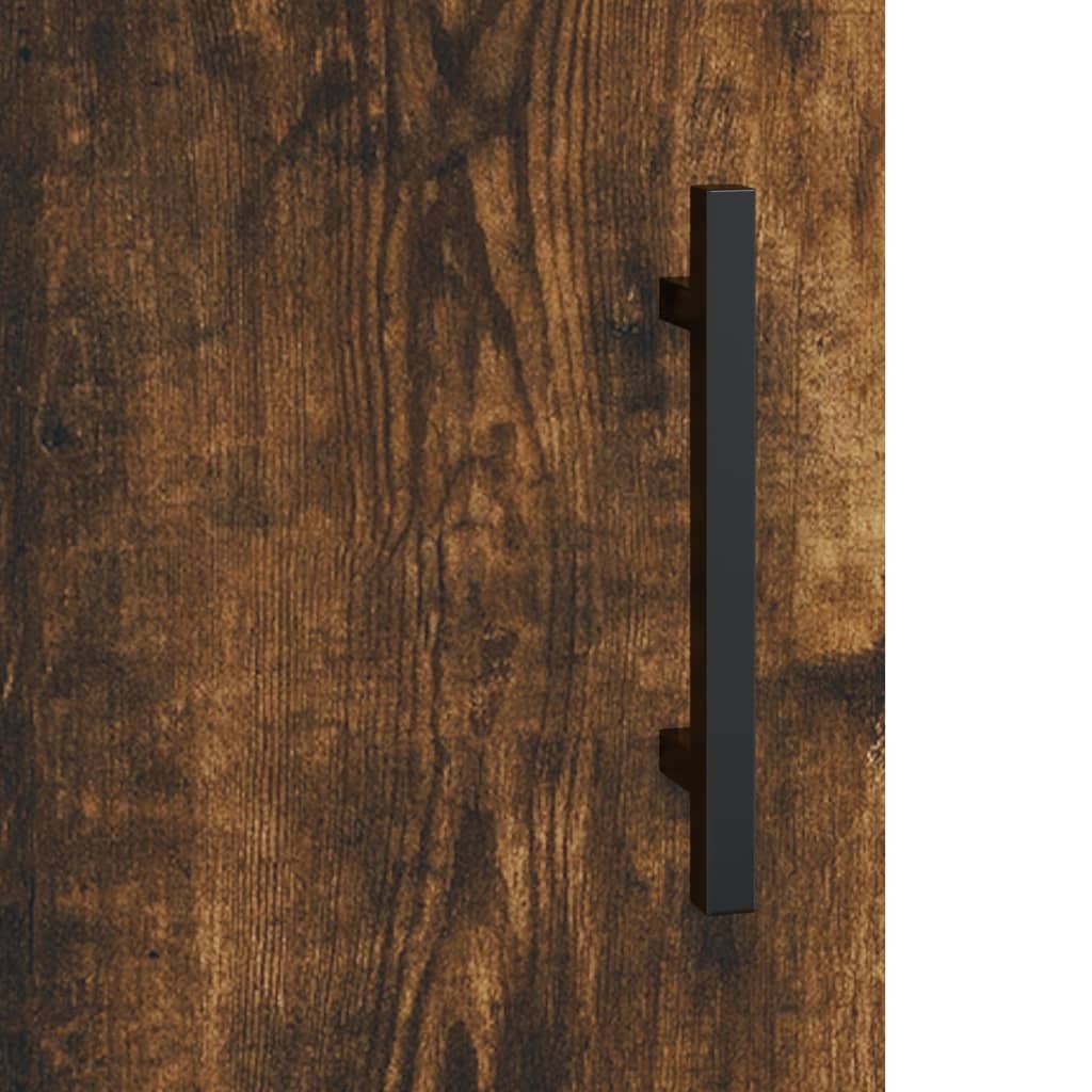 Highboard Smoked Oak 69,5x34x180 cm Engineered Wood