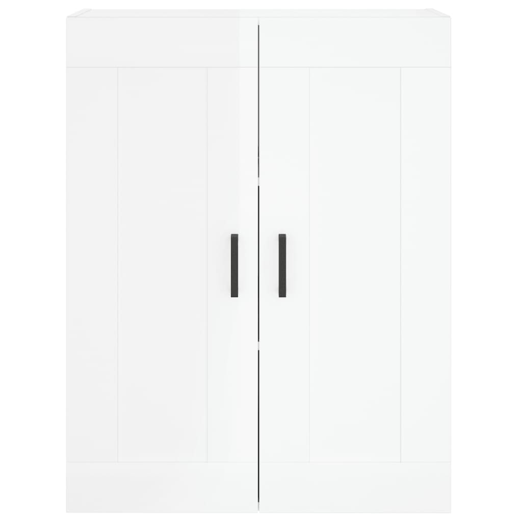 vidaXL Highboard High Gloss White 69.5x34x180 cm Engineered Wood