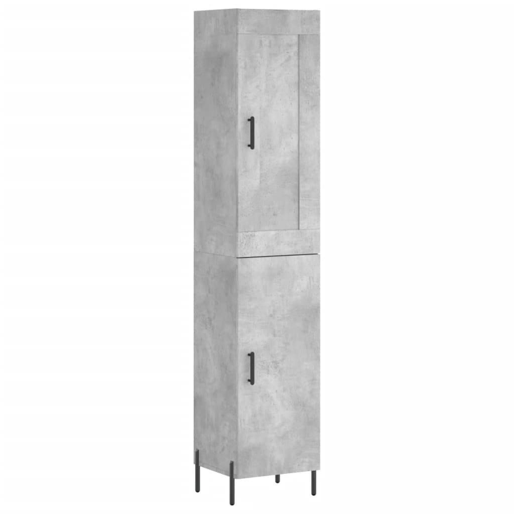 Highboard Concrete Grey 34,5x34x180 cm Engineered Wood