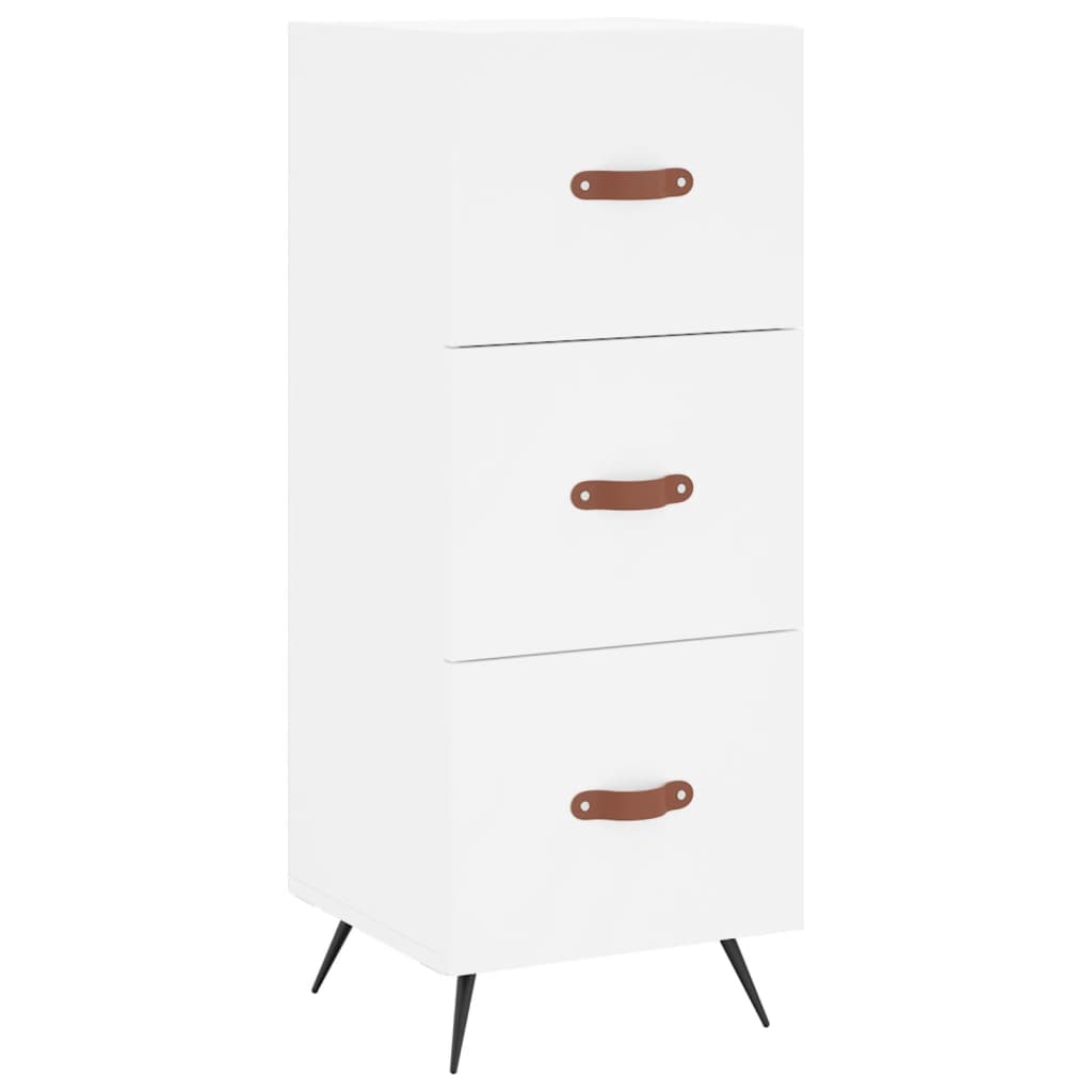 Highboard White 34,5x34x180 cm Engineered Wood