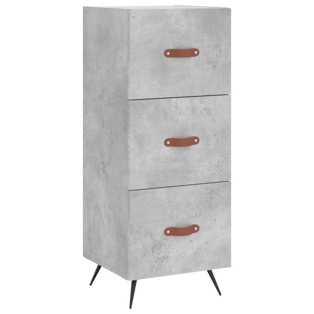 Highboard Concrete Grey 34,5x34x180 cm Engineered Wood