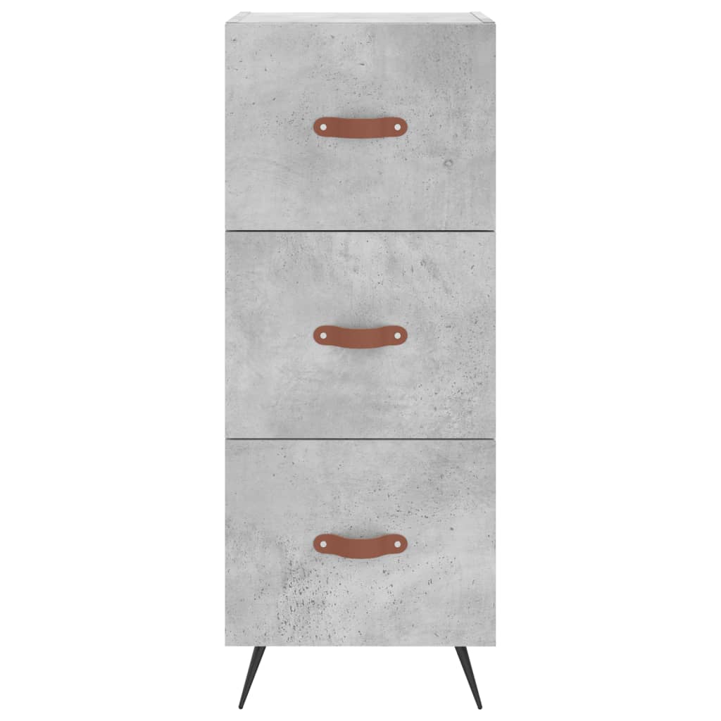 Highboard Concrete Grey 34,5x34x180 cm Engineered Wood