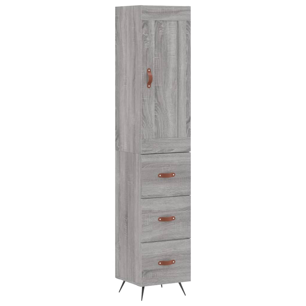 Highboard Grey Sonoma 34,5x34x180 cm Engineered Wood