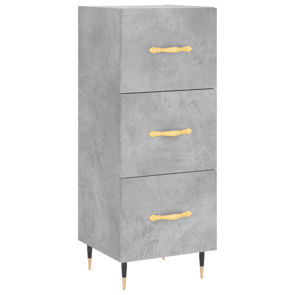 Highboard Concrete Grey 34,5x34x180 cm Engineered Wood