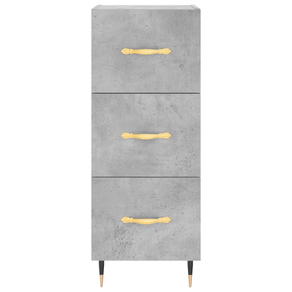 Highboard Concrete Grey 34,5x34x180 cm Engineered Wood