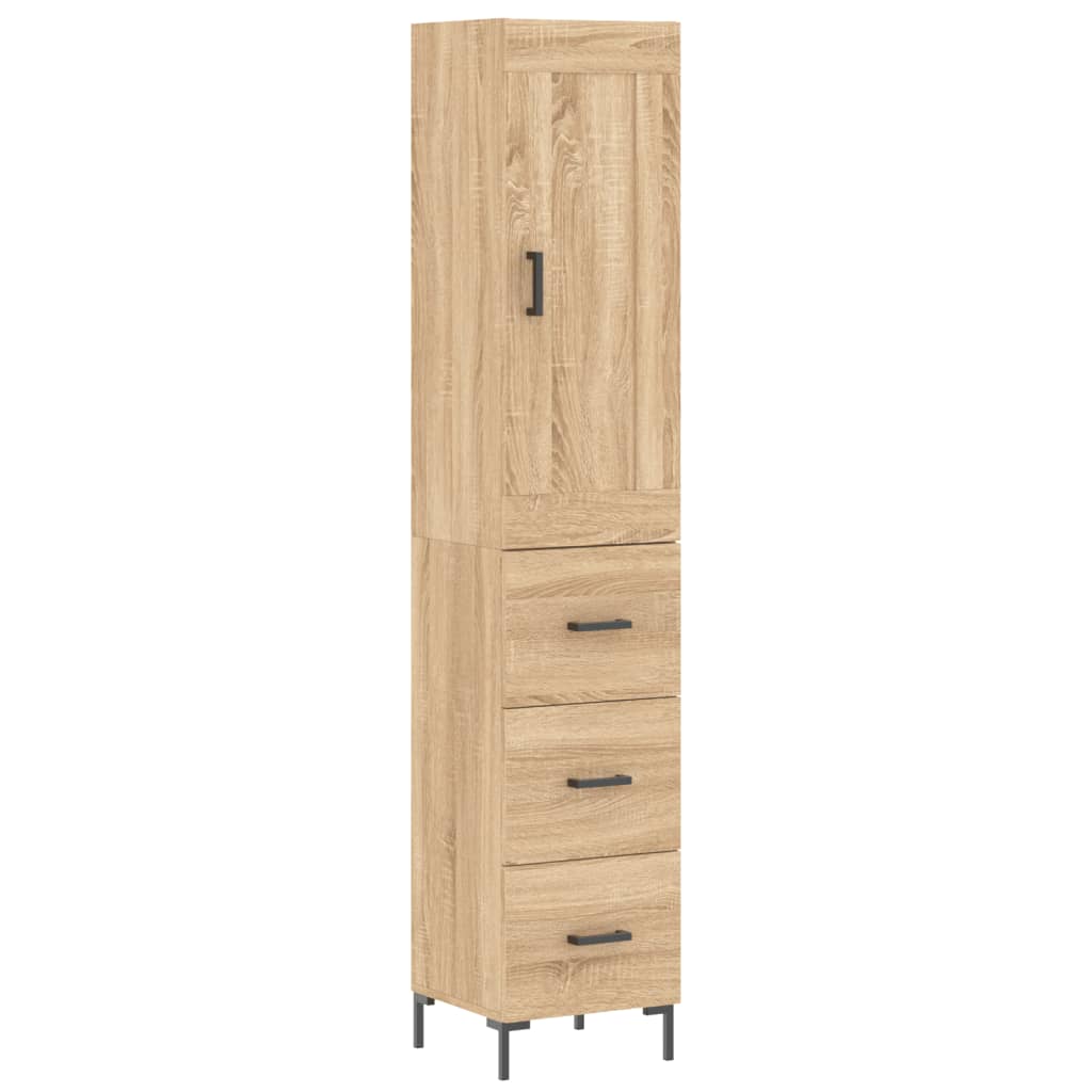 Highboard Sonoma Oak 34,5x34x180 cm Engineered Wood