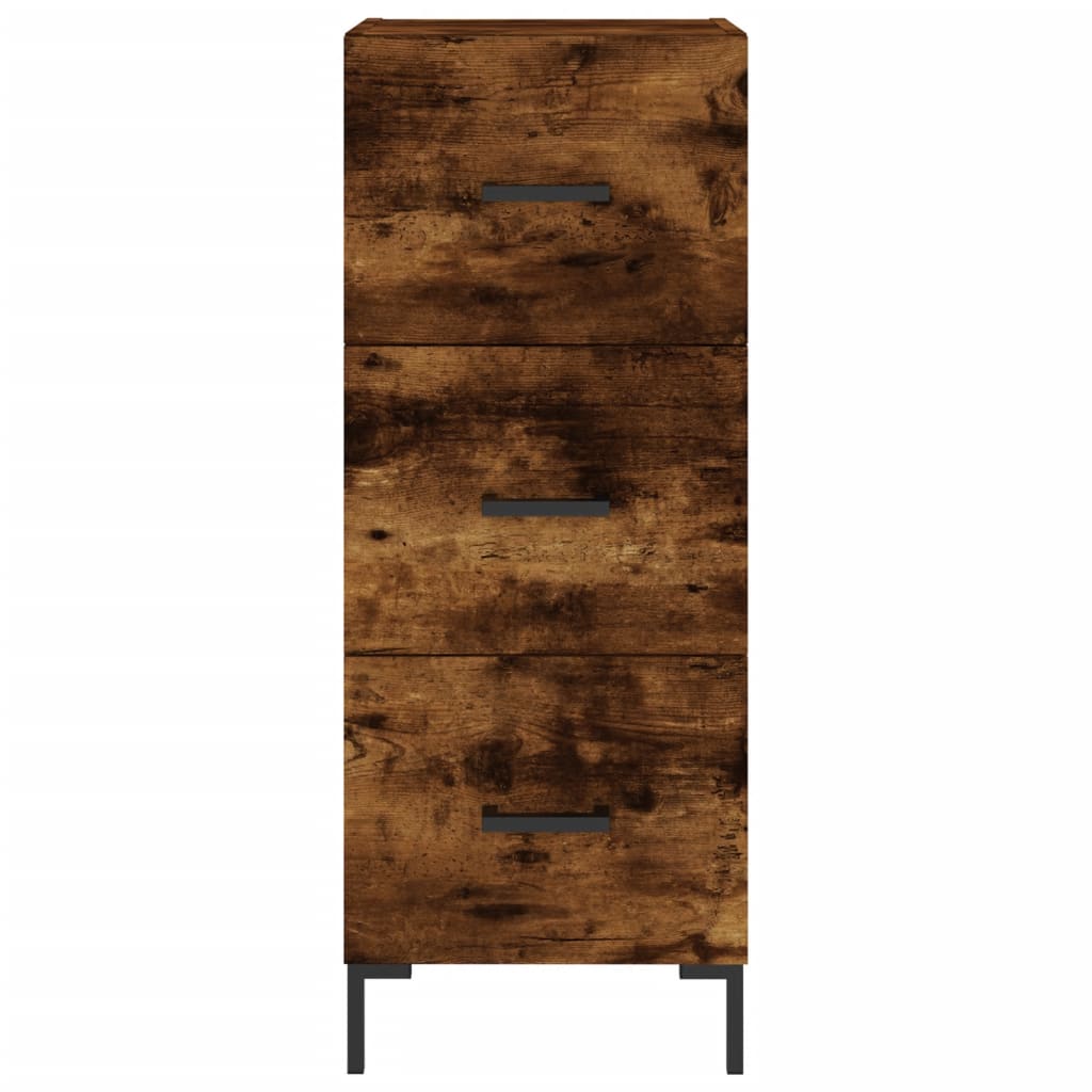 Highboard Smoked Oak 34,5x34x180 cm Engineered Wood