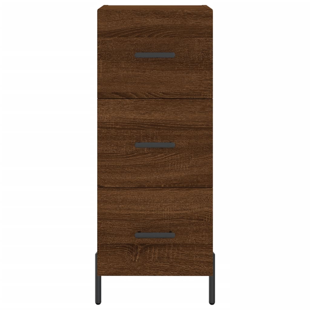 vidaXL Highboard Brown Oak 34.5x34x180 cm Engineered Wood