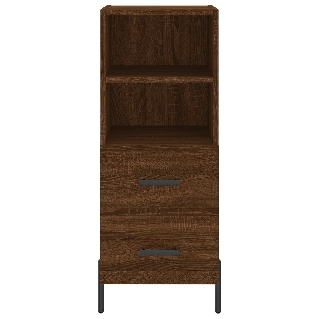 vidaXL Highboard Brown Oak 34.5x34x180 cm Engineered Wood