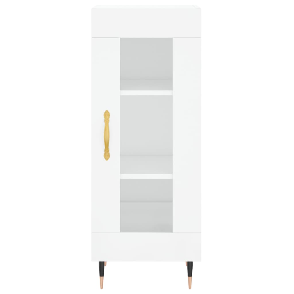 vidaXL Highboard High Gloss White 34.5x34x180 cm Engineered Wood