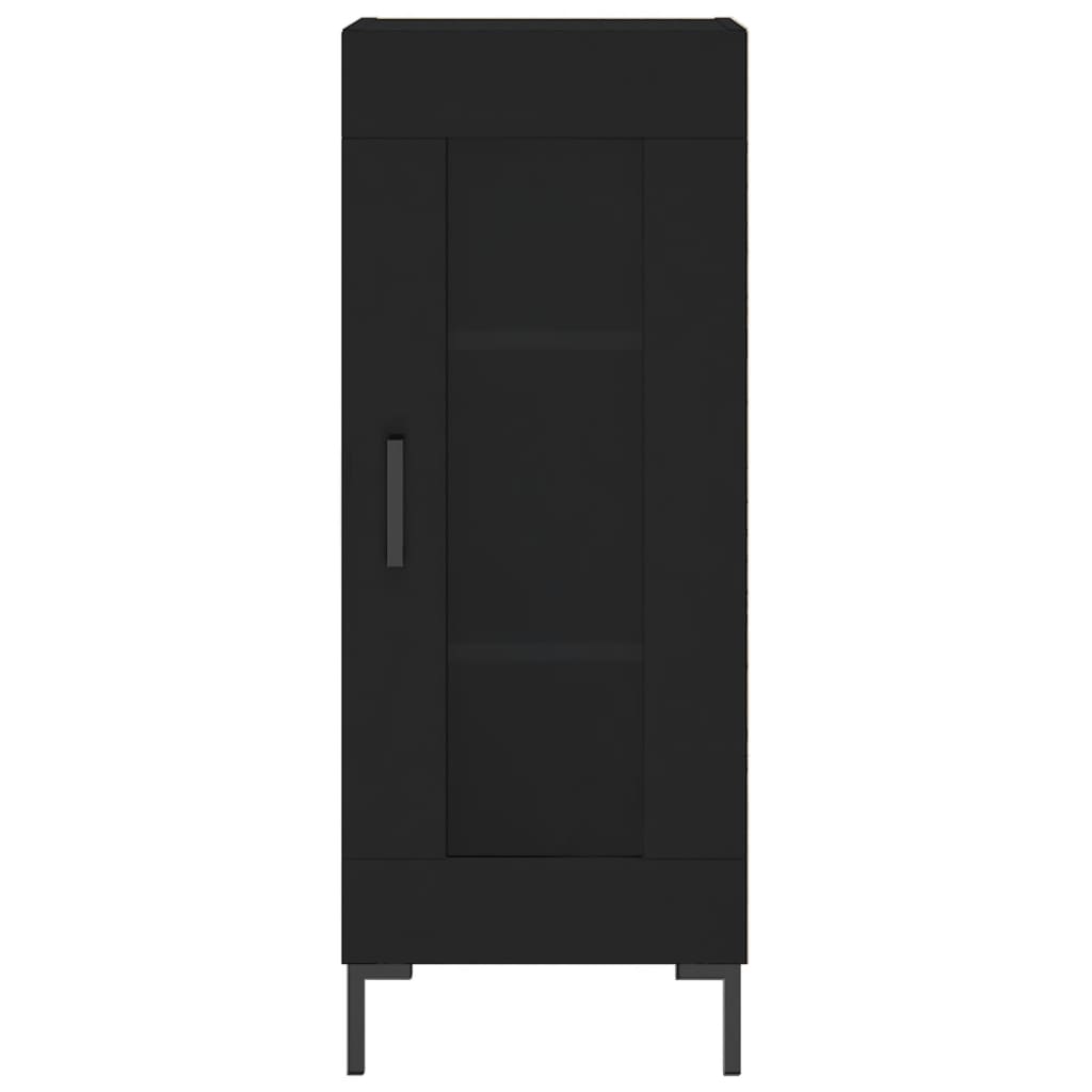 vidaXL Highboard Black 34.5x34x180 cm Engineered Wood