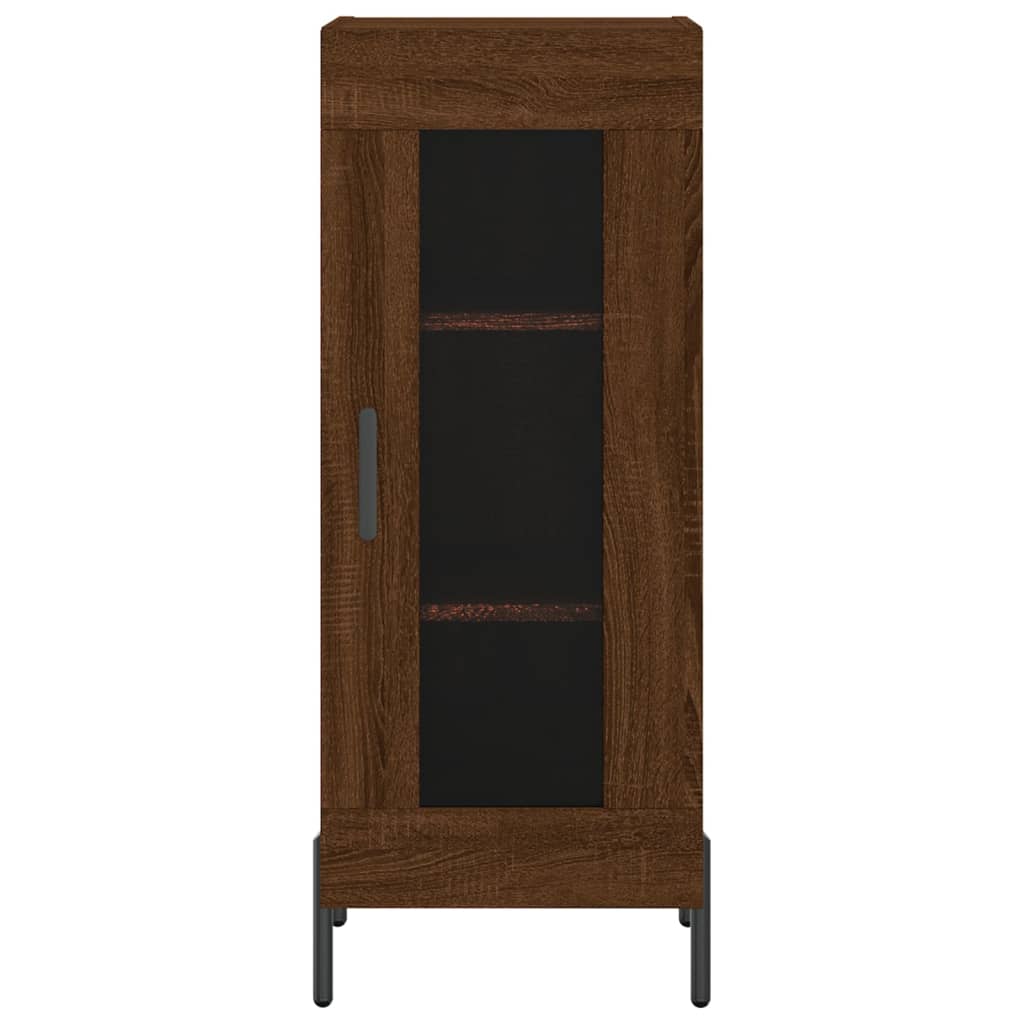 vidaXL Highboard Brown Oak 34.5x34x180 cm Engineered Wood