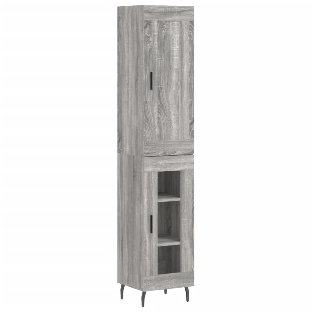 Highboard Grey Sonoma 34,5x34x180 cm Engineered Wood