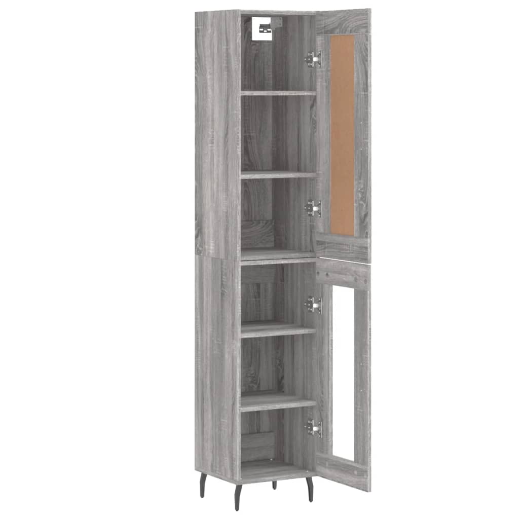 Highboard Grey Sonoma 34,5x34x180 cm Engineered Wood