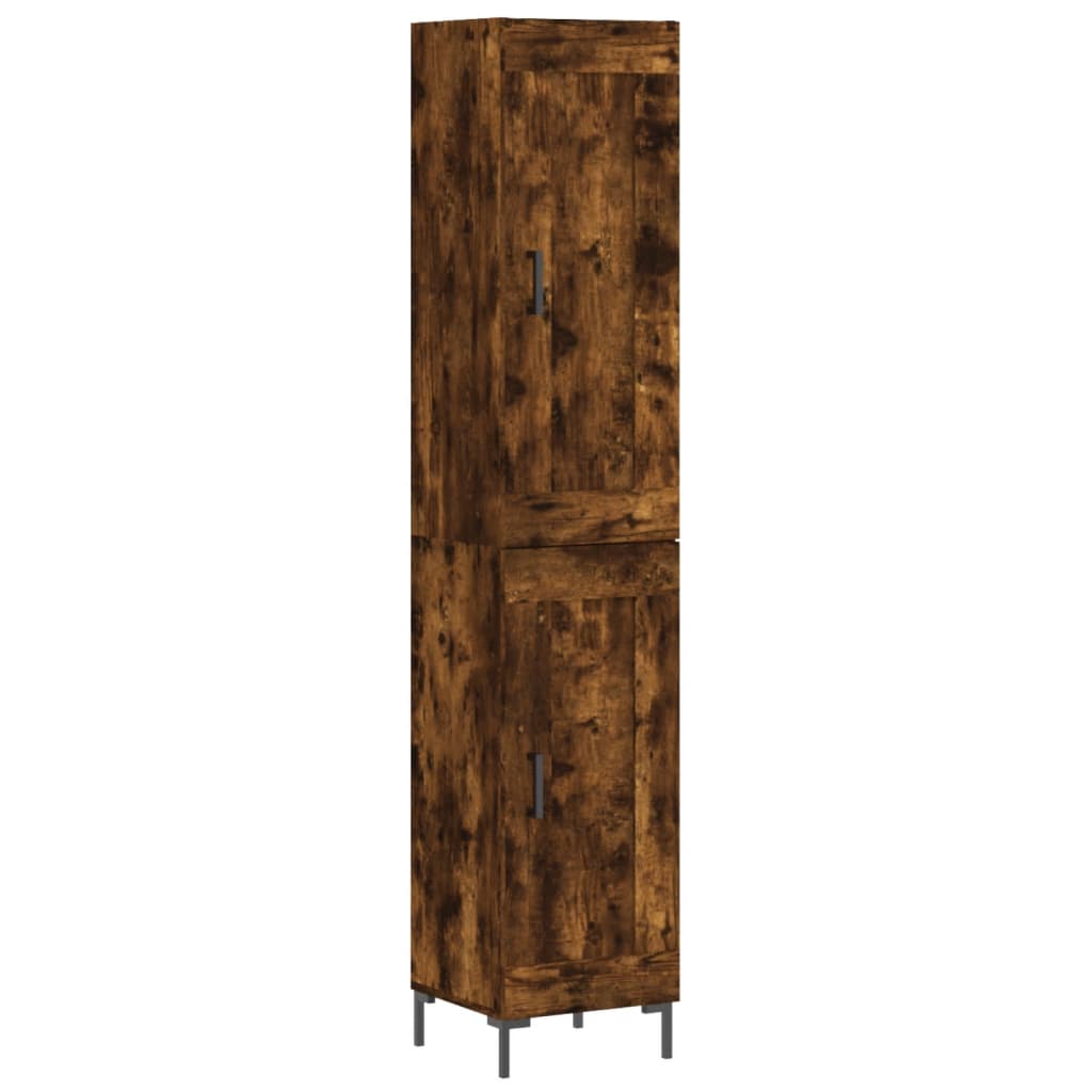 Highboard Smoked Oak 34.5x34x180 cm Engineered Wood