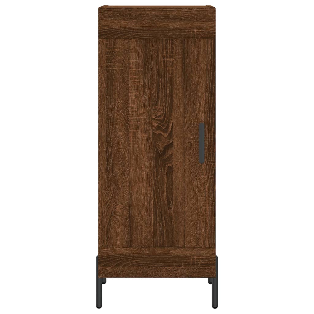 vidaXL Highboard Brown Oak 34.5x34x180 cm Engineered Wood