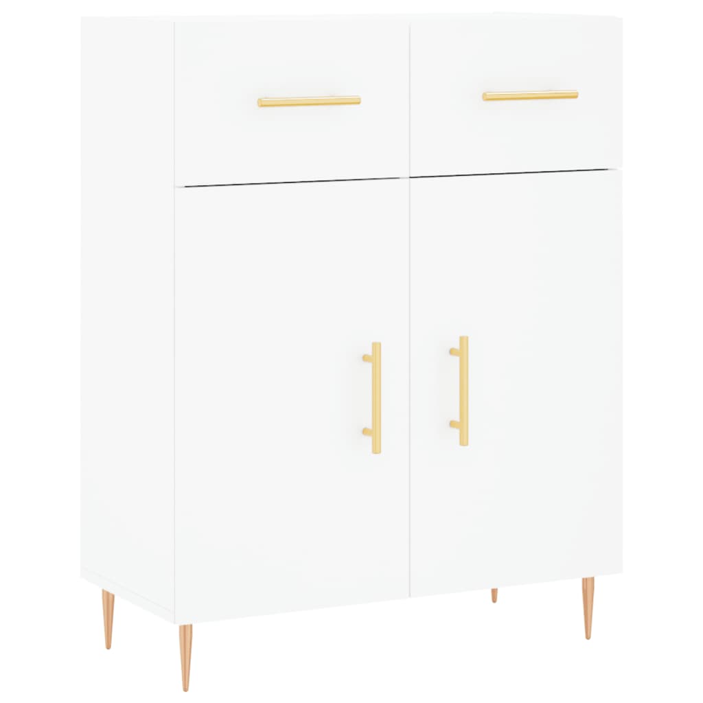Highboard White 69,5x34x180 cm Engineered Wood