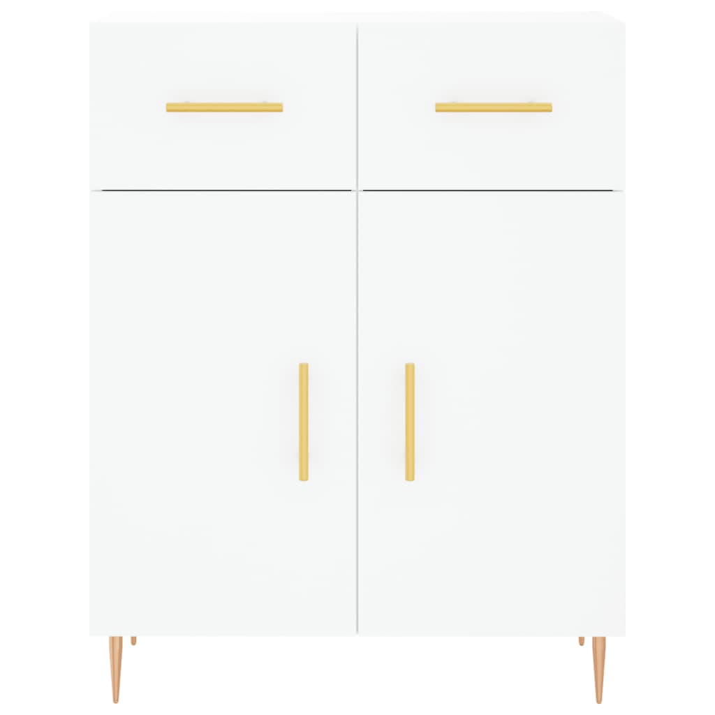 Highboard White 69,5x34x180 cm Engineered Wood