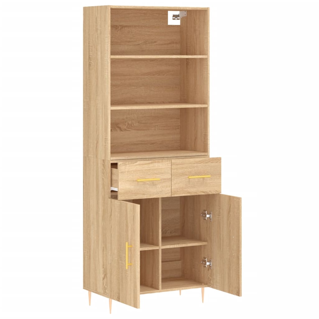 Highboard Sonoma Oak 69,5x34x180 cm Engineered Wood