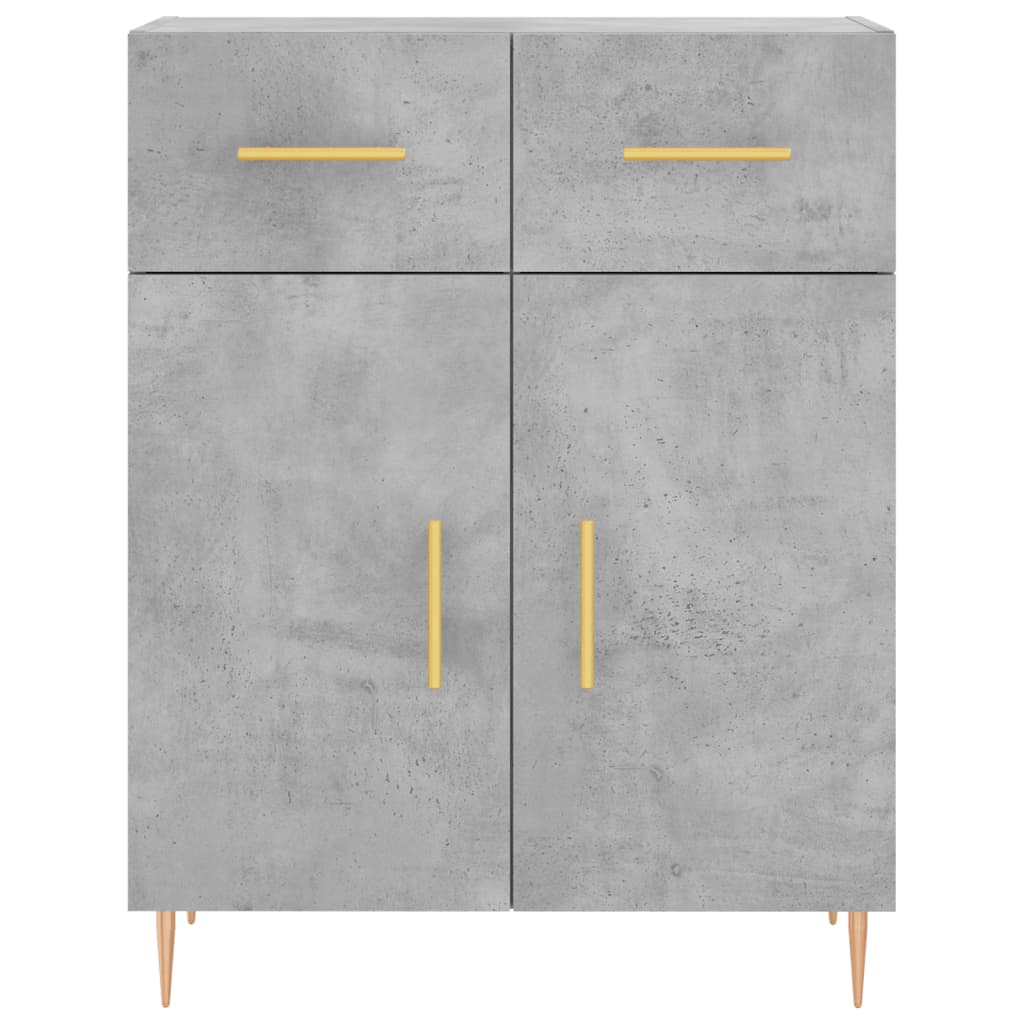 Highboard Concrete Grey 69,5x34x180 cm Engineered Wood