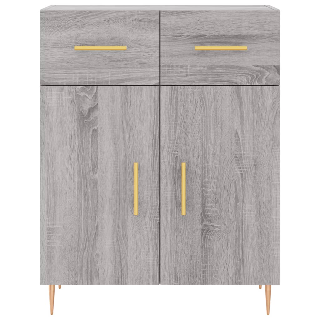 Highboard Grey Sonoma 69,5x34x180 cm Engineered Wood