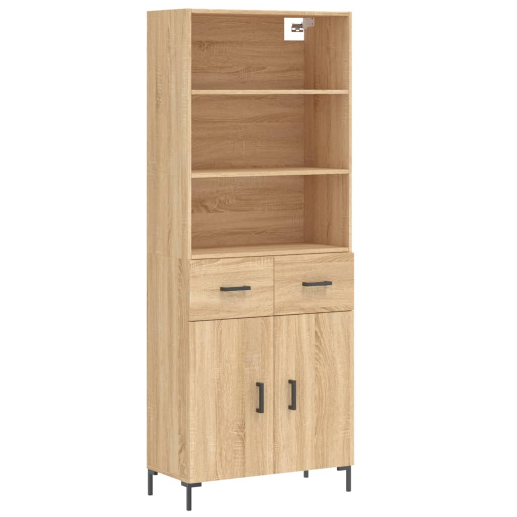 Highboard Sonoma Oak 69,5x34x180 cm Engineered Wood