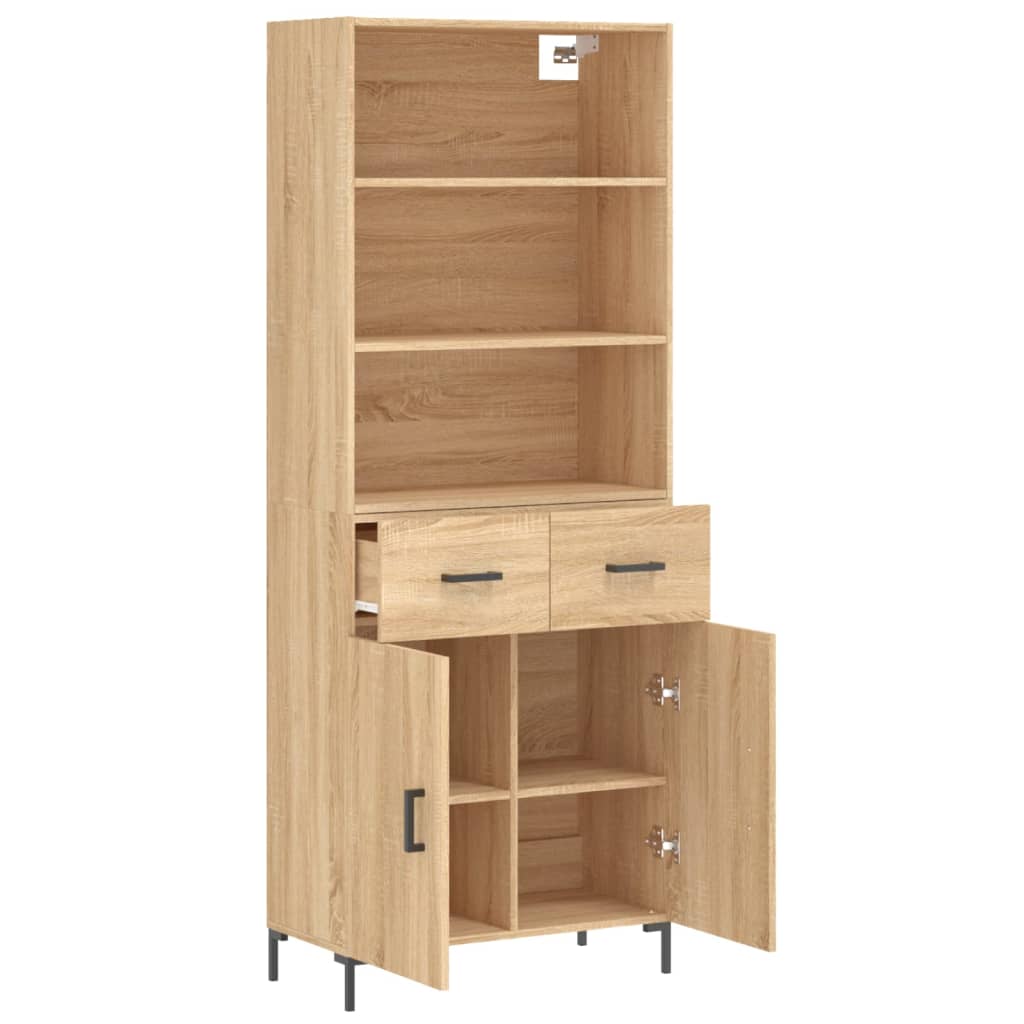 Highboard Sonoma Oak 69,5x34x180 cm Engineered Wood