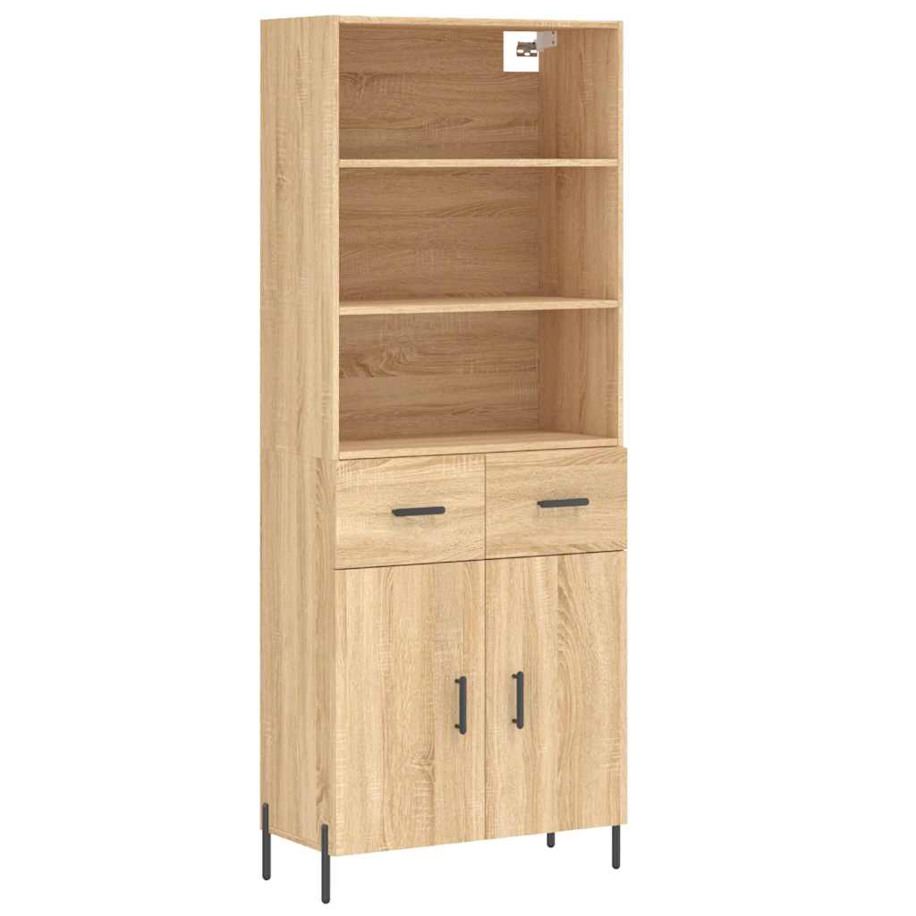 Highboard Sonoma Oak 69,5x34x180 cm Engineered Wood