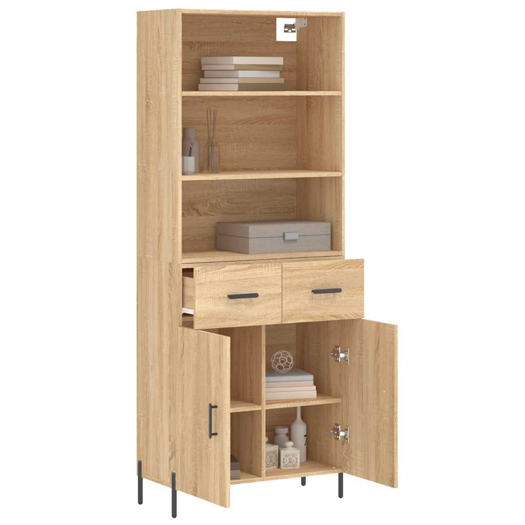 Highboard Sonoma Oak 69.5x34x180 cm Engineered Wood