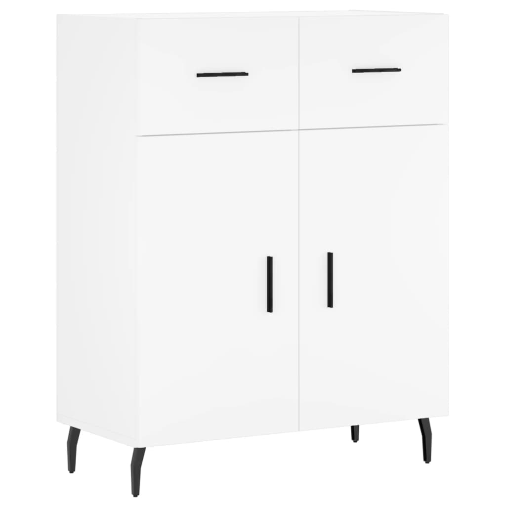 Highboard White 69,5x34x180 cm Engineered Wood