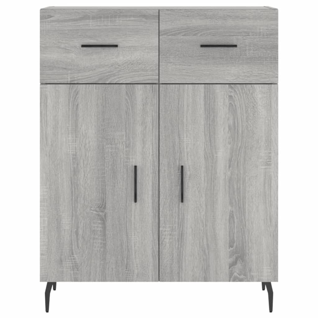 Highboard Grey Sonoma 69,5x34x180 cm Engineered Wood