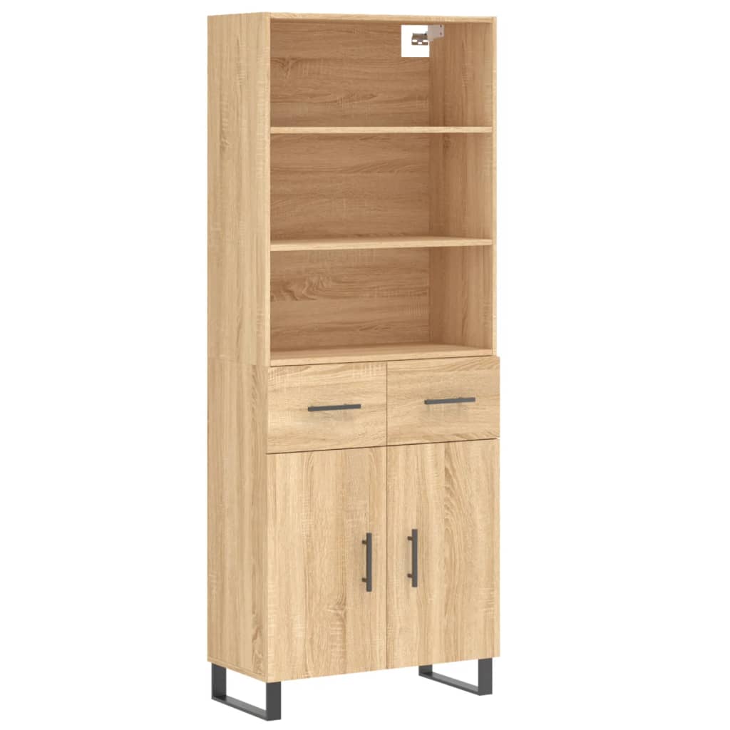 Highboard Sonoma Oak 69,5x34x180 cm Engineered Wood