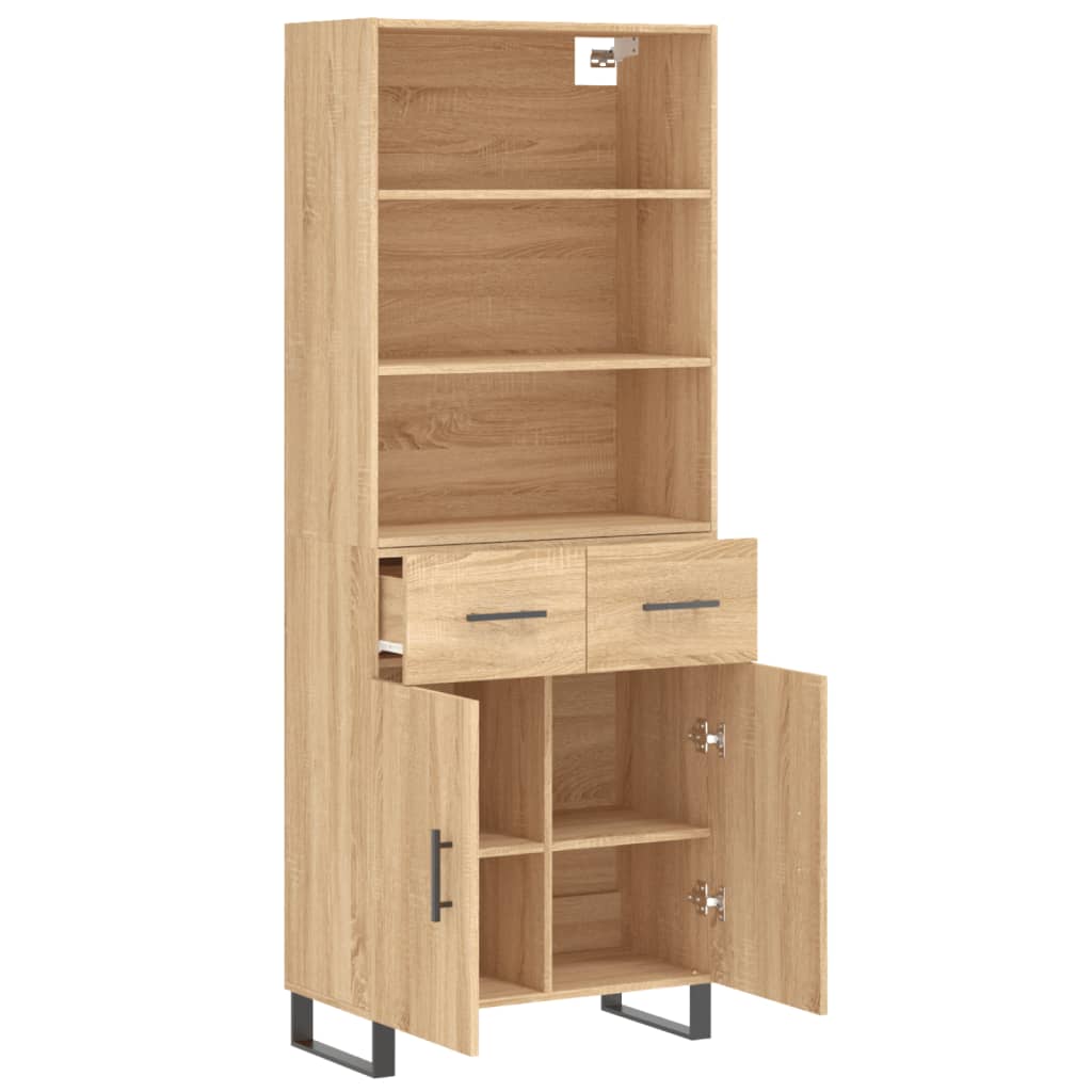Highboard Sonoma Oak 69,5x34x180 cm Engineered Wood