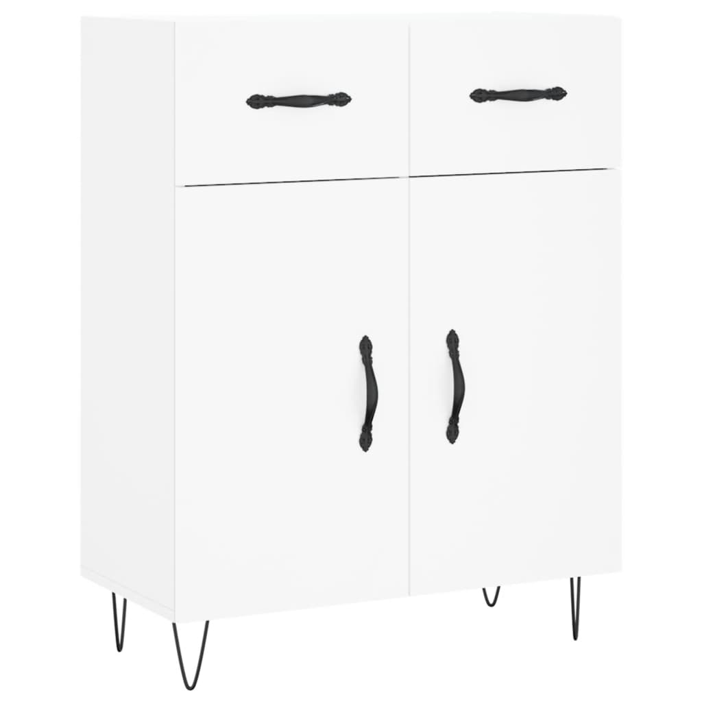 Highboard White 69,5x34x180 cm Engineered Wood
