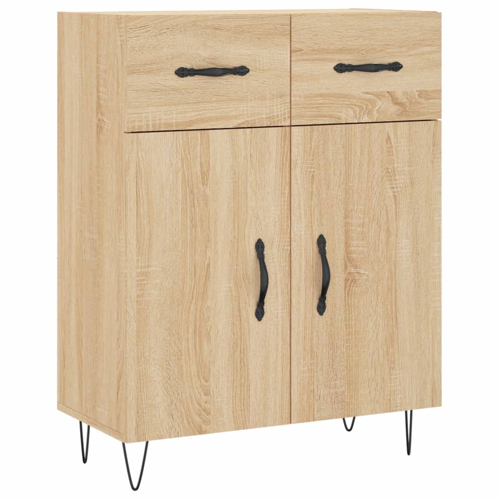 vidaXL Highboard Sonoma Oak 69.5x34x180 cm Engineered Wood